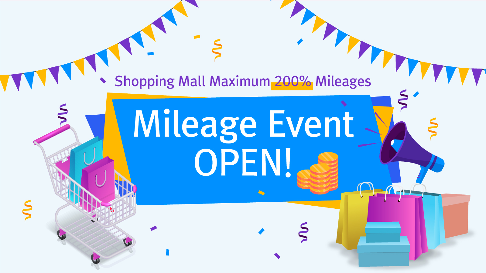 KOK Shopping Mall also added Mileage Event